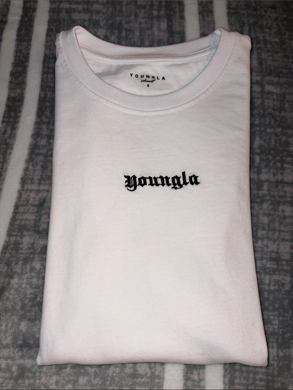 YoungLA White Short Sleeve Logo Tee